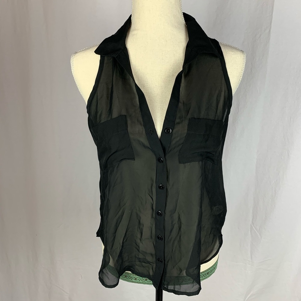 Lily white black blouse